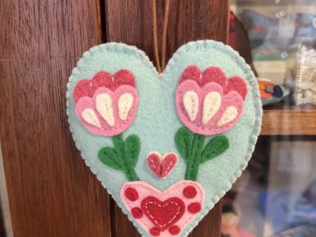 Romantic Felt Heart Ornament