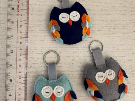 Cute Felt owl key ring