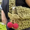 Eye-Catching crochet Cherries Handbag Charm – Add a Stunning, Super Cute Accessory to Your Bag! - Image 2