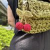 Eye-Catching crochet Cherries Handbag Charm – Add a Stunning, Super Cute Accessory to Your Bag!