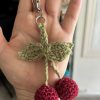 Eye-Catching crochet Cherries Handbag Charm – Add a Stunning, Super Cute Accessory to Your Bag! - Image 5