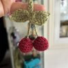 Eye-Catching crochet Cherries Handbag Charm – Add a Stunning, Super Cute Accessory to Your Bag! - Image 4