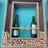 Stunning wine bottle and cork display frame wall art