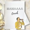 Funny Mother’s Day Card | “Mamaaa Oooh” Freddie Mercury Singing Card | Queen Inspired | Card for Mom