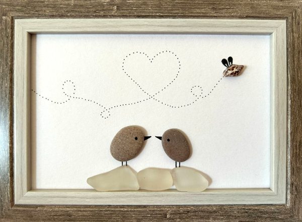 Seaglass, pebbles, seashell