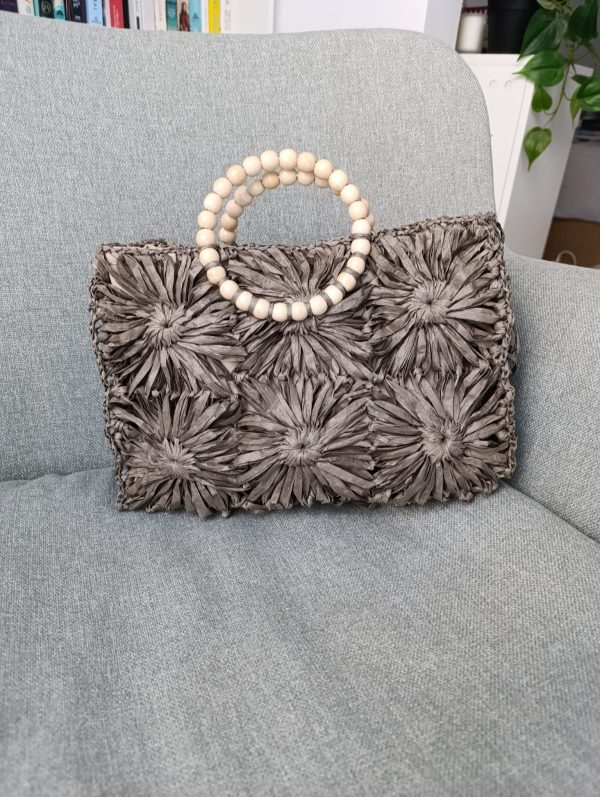 Exclusive Design - Handwoven Raffia Rope Tote Bag – Artisan Crochet Beach Bag, Ethically Made in Cyprus (One-of-a-Kind Design) - Image 3