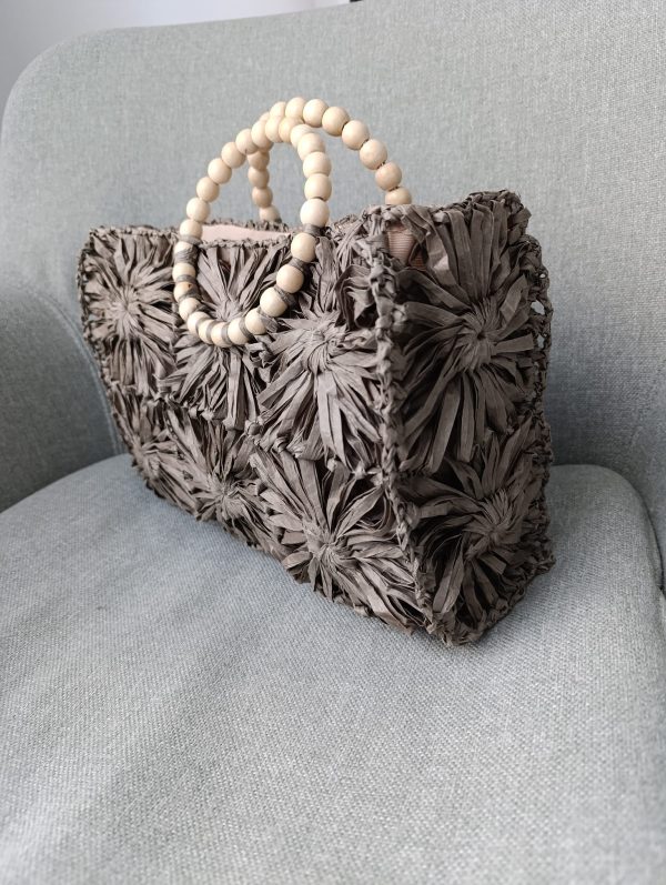 Exclusive Design - Handwoven Raffia Rope Tote Bag – Artisan Crochet Beach Bag, Ethically Made in Cyprus (One-of-a-Kind Design) - Image 5