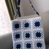 Ocean Breeze-Navy & Baby Blue Crochet Tote Bag - Image 3