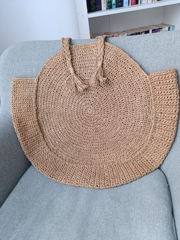 Natural Jute Paper Rope Tote Bag – Oversized Woven Market Basket, Eco-Friendly Beach Bag - Image 4
