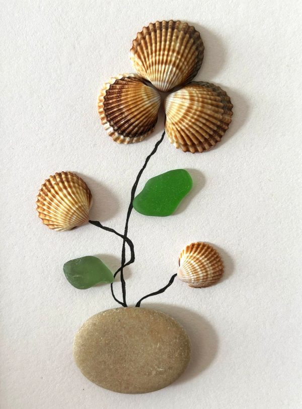 Seaglass Seashell flowers
