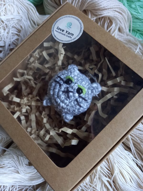 Handmade Crochet Amigurumi Cat Keychain - Bag Charm, Keyring