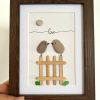 Lovebirds with Seaglass and Pebbles, Wedding, Anniversary