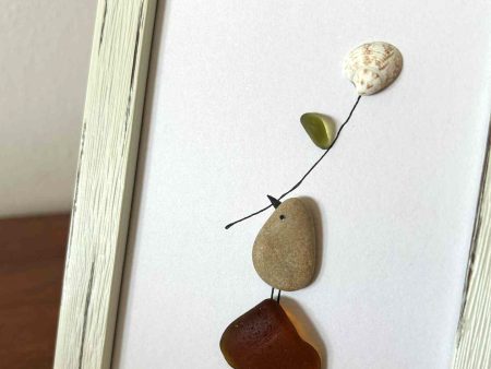 Seaglass Bird Artwork | Coastal Gift | Ocean-Inspired Home Decor