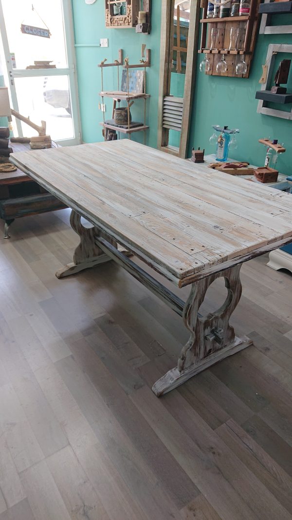Repurposed wood, rustic dining table - Image 7