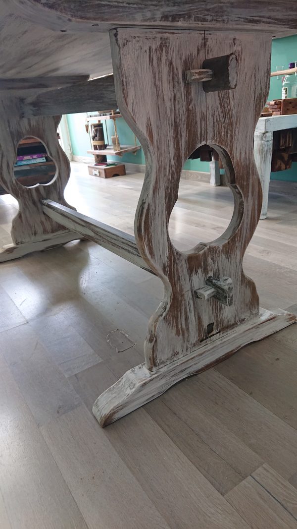 Repurposed wood, rustic dining table - Image 3