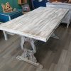 Repurposed wood, rustic dining table