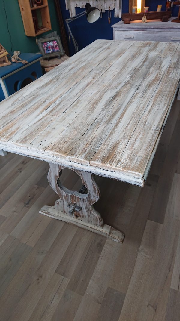Repurposed wood, rustic dining table - Image 9