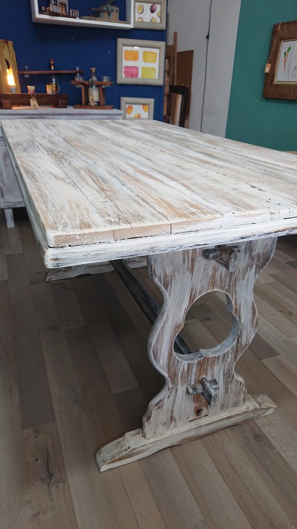 Repurposed wood, rustic dining table - Image 5