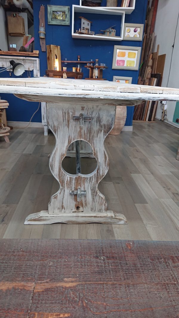 Repurposed wood, rustic dining table - Image 4