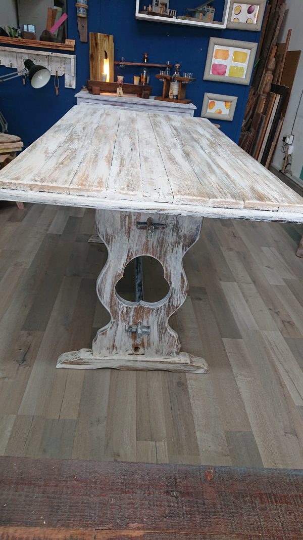 Repurposed wood, rustic dining table - Image 13