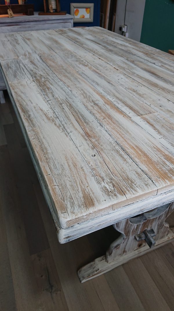 Repurposed wood, rustic dining table - Image 12