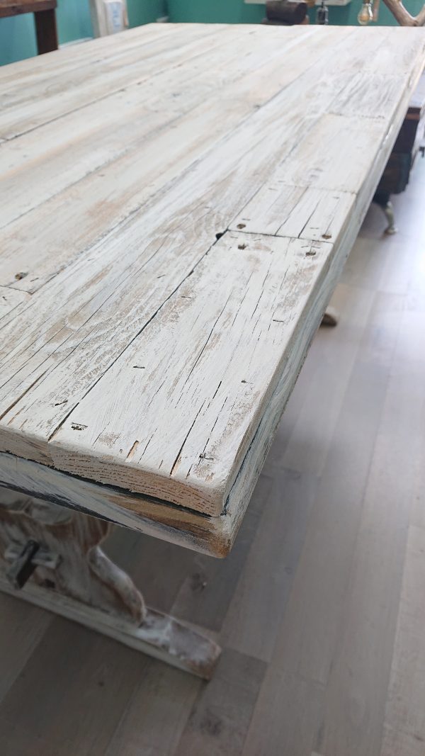 Repurposed wood, rustic dining table - Image 6
