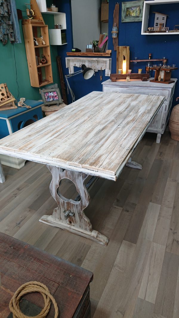 Repurposed wood, rustic dining table - Image 11