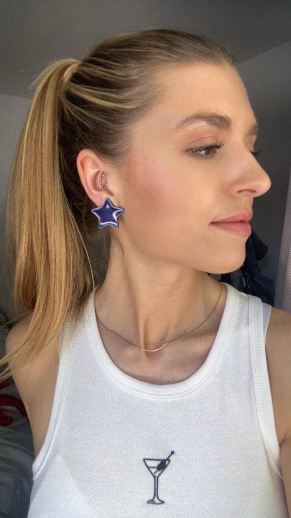 Electric Star Studs – Cobalt Blue - Image 5