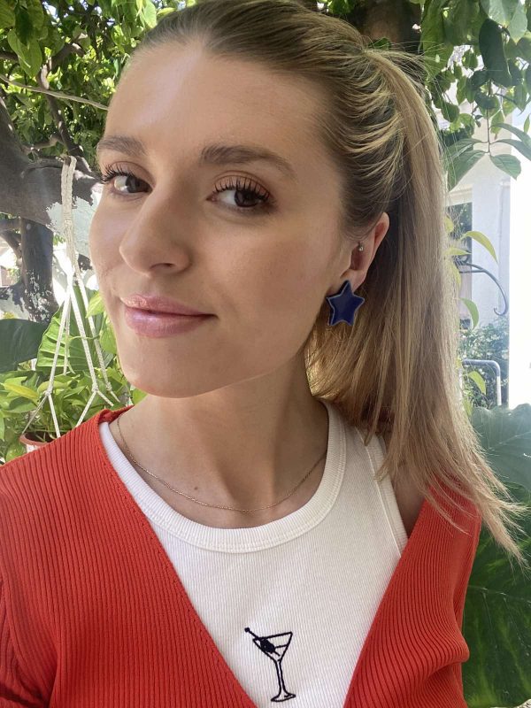 Electric Star Studs – Cobalt Blue - Image 4