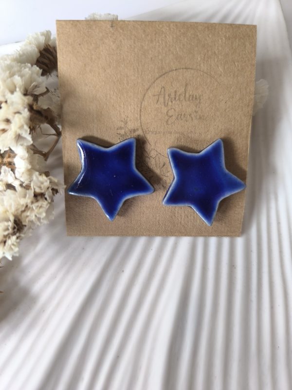 Electric Star Studs – Cobalt Blue