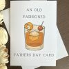 Father’s Day Card, Old Fashioned Card, Whiskey Card, Bourbon Lover Gift