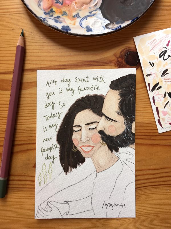 ORIGINAL CUSTOM personalised LOVE Illustration - Image 6