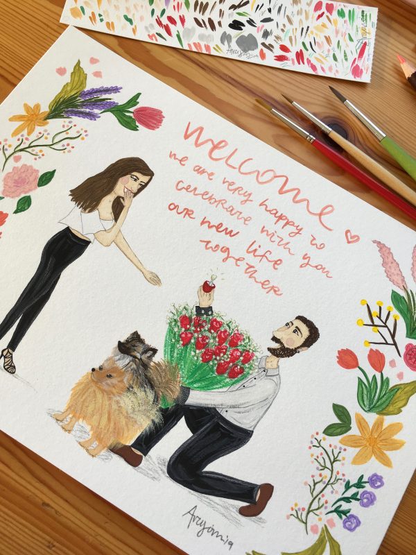 ORIGINAL CUSTOM personalised LOVE Illustration - Image 2