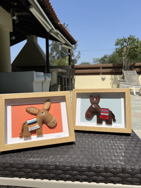 Framed Felt Cyprus Donkey - 3 variations - Image 2