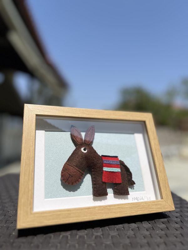 Framed Felt Cyprus Donkey - 3 variations - Image 3