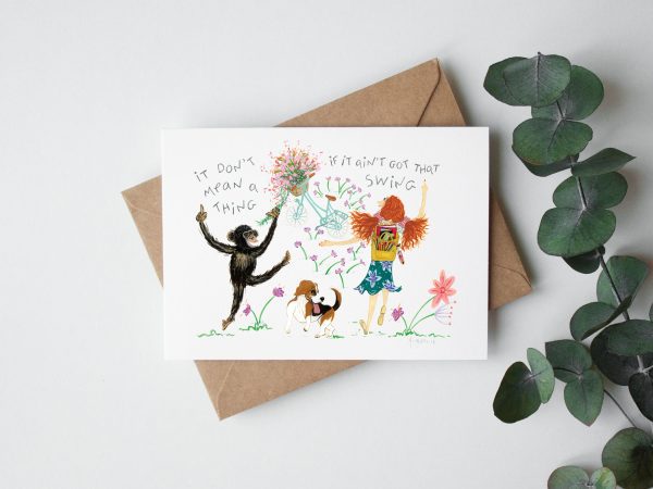 GREETING CARD 'That Swing'