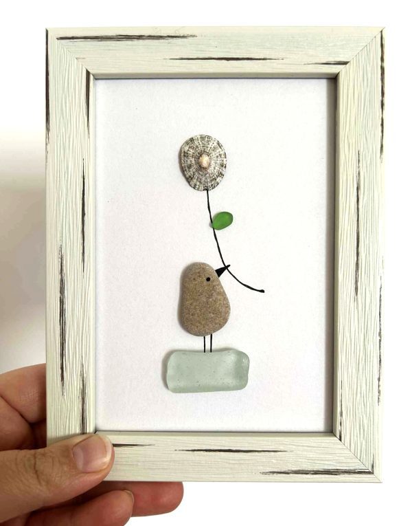 Seaglass, Pebble, Seashell Minimalist Art