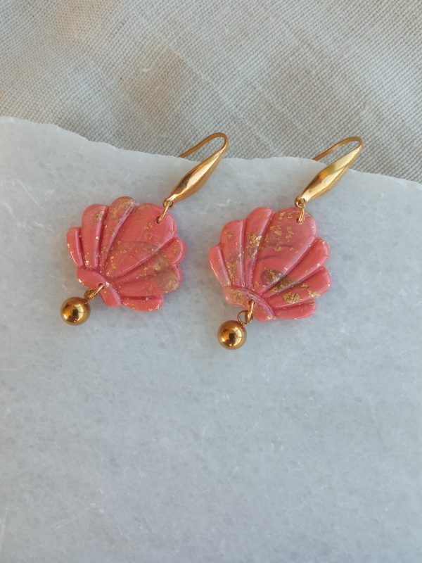 Coral shell earrings - Image 3