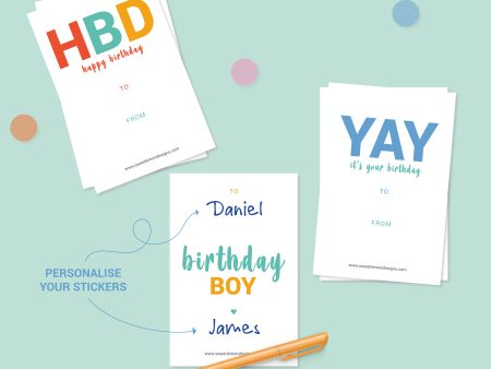 20 Birthday Gift Sticker Labels