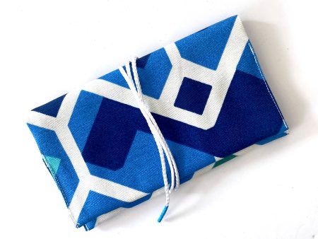 Tobacco Pouch - Blue Geometric