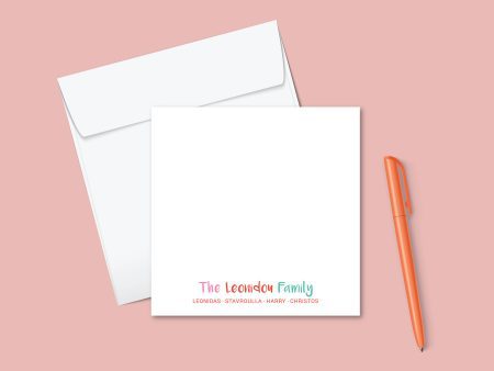 Family Names (Bottom of Card) - Personalised Family Cards