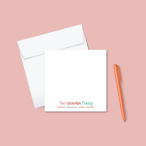 Family Names (Bottom of Card) - Personalised Family Cards