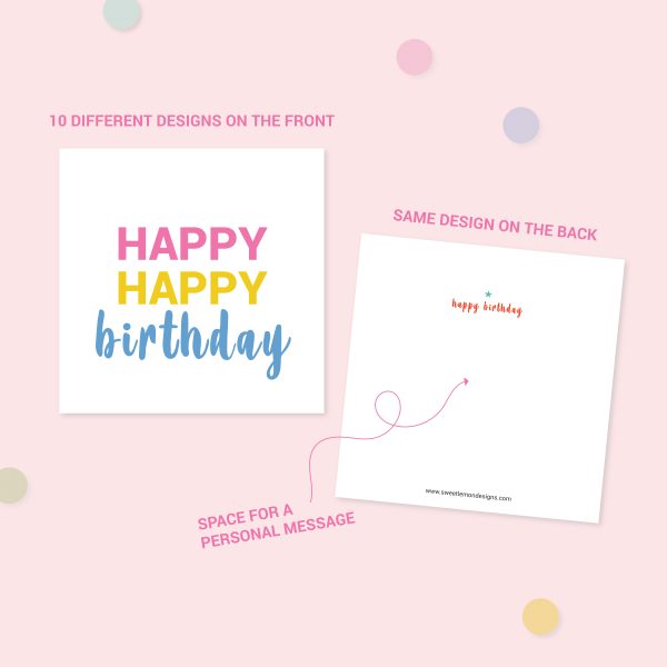 20 Birthday Gift Tags Square