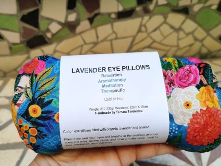Organic Lavender and Linseed Eye Pillow- Handmade Relaxation Mask in Natural Cotton Prints