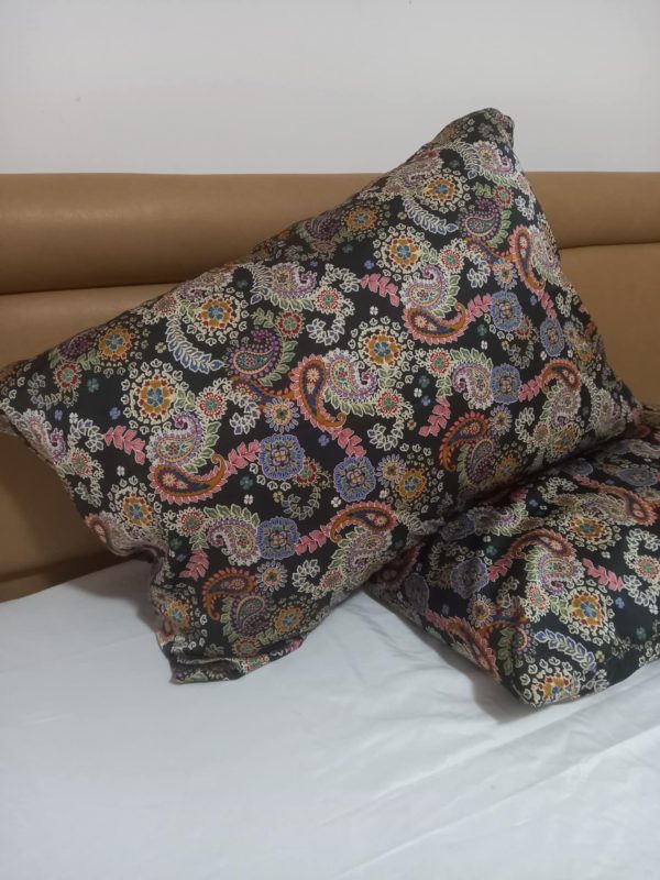 Floral satin pillowcase