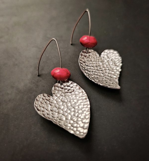 aluminium heart earrings