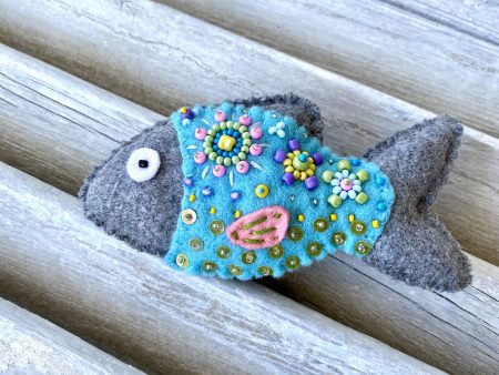 Adorable Seabream Magnet. Handmade fish magnet.