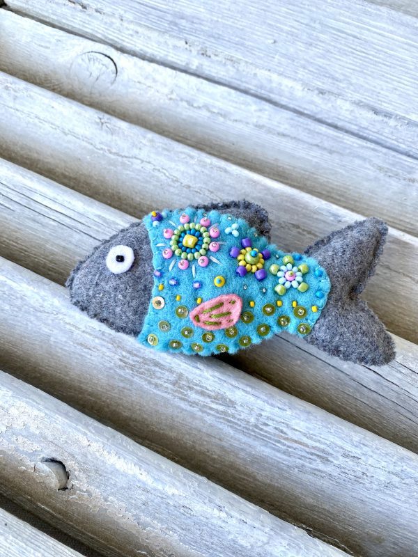 Adorable Seabream Magnet. Handmade fish magnet.