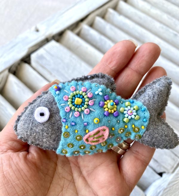 Adorable Seabream Magnet. Handmade fish magnet. - Image 4