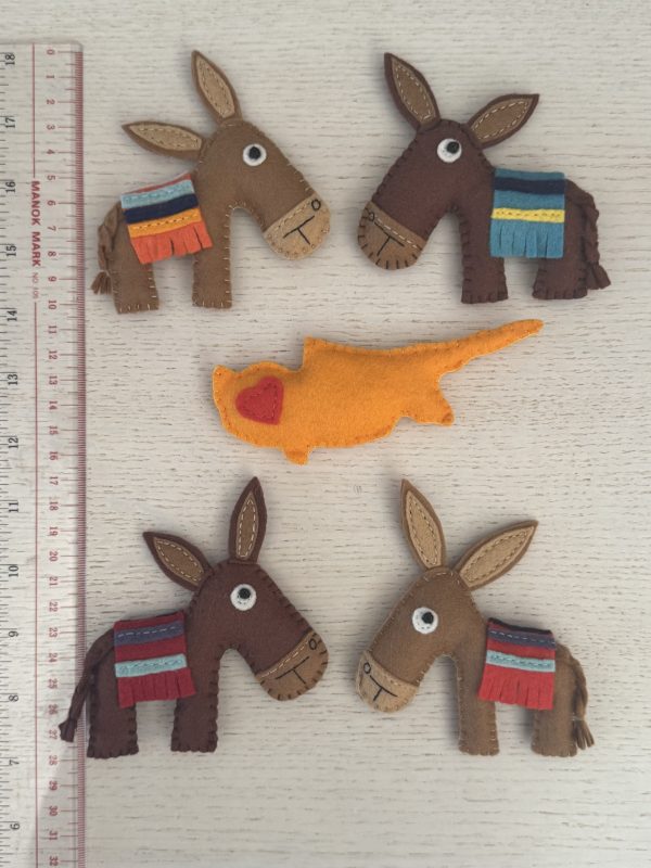 Handmade Felt Cyprus Donkey Magnets - Image 7